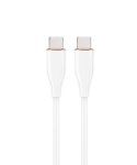 Kabel USB C do USB C 1.5M biały 60W szybkie ładowanie