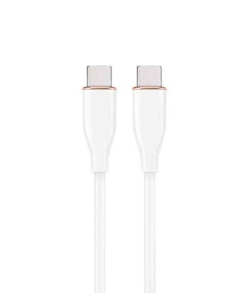 Kabel USB C do USB C 1.5M biały 60W szybkie ładowanie