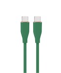Kabel USB C do USB C 1.5M zielony stylowy do ładowania i synchronizacji