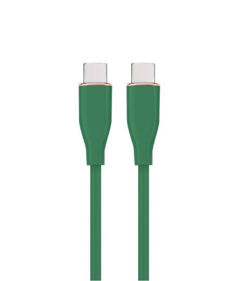 Kabel USB C do USB C 1.5M zielony stylowy do ładowania i synchronizacji