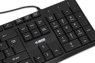 Klawiatura iBOX ERIS Black USB przewodowa biurowa wodoodporna