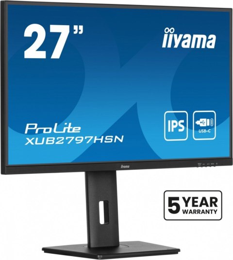 Monitor IIYAMA ProLite XUB2797HSN-B2 27 FHD IPS USB-C Dock regulacja wysokości