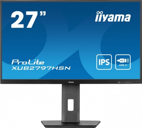 Monitor IIYAMA ProLite XUB2797HSN-B2 27 FHD IPS USB-C Dock regulacja wysokości