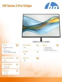 Monitor HP S5 Pro 524pn 24 WUXGA ergonomiczny 100 Hz IPS matowy