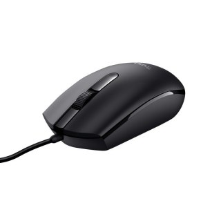 Mysz przewodowa TM-101 eco czarna ergonomiczna z USB 1200 DPI