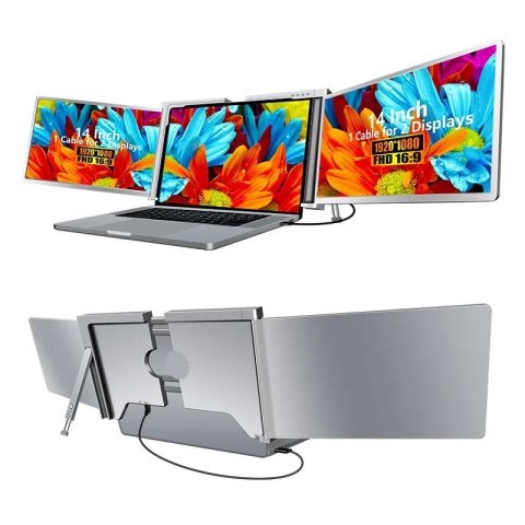 Przenośny monitor Extralink Smart Life S400 14 Full HD IPS 2 monitory