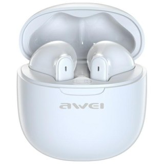 Słuchawki Bluetooth 5.3 AWEI T68 TWS ENC białe douszne z mikrofonem
