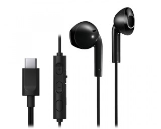 Słuchawki JVC HA-FR17UC czarne douszne USB-C z pilotem do telefonu
