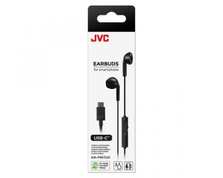 Słuchawki JVC HA-FR17UC czarne douszne USB-C z pilotem do telefonu