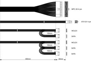 Zasilacz ATX 400W AKYGA AK-B1-400 cichy bezawaryjny 3x SATA 2x Molex