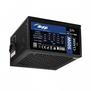 Zasilacz ATX Akyga AK-C1-500 500W PRO seria cichy z wysoką sprawnością 80+