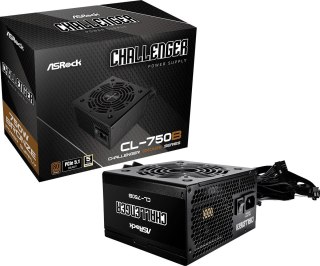 Zasilacz ASRock CL-750B 750W 80PLUS BRONZE wydajny z aktywnym PFC