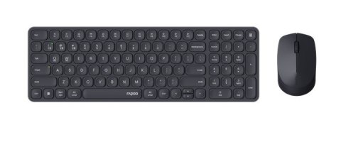 Zestaw bezprzewodowy RAPOO multi mode 9310M czarny z myszką