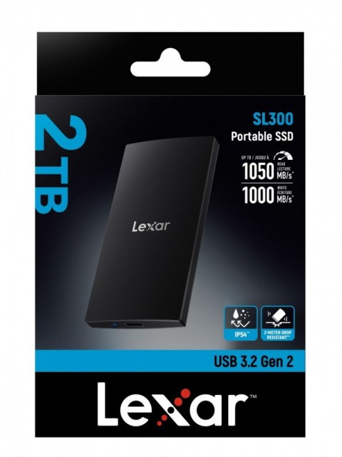 Dysk SSD Lexar SL300 2TB USB 3.2 zewnętrzny szybki 1050MB/s