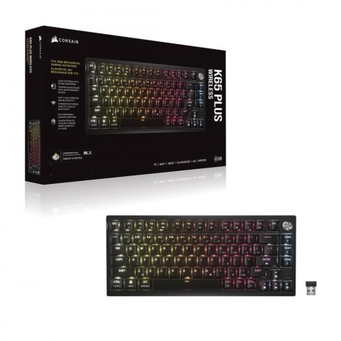 Klawiatura Corsair K65 Plus Wireless Tactile RGB 75% mechaniczna