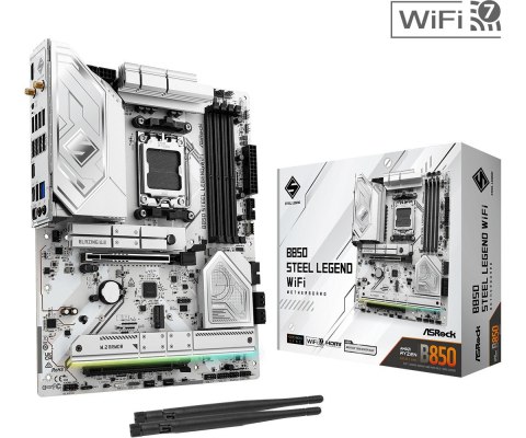 Płyta główna ASRock B850 Steel Legend WiFi AM5 4DDR5 ATX wydajna