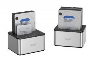 Stacja dokująca USB 3.0 Digitus DN-71540-2 klonowanie SSD HDD max. 40TB