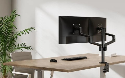 Uchwyt biurkowy Neomounts DS60-425BL2 do 2 monitorów 27 cali