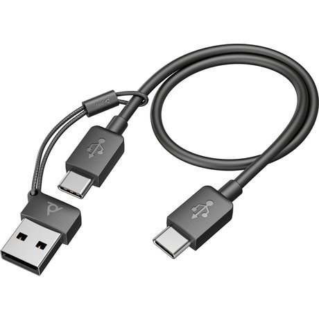 Słuchawki Poly Voyager Focus 2 USB-C/A z podstawką ładującą