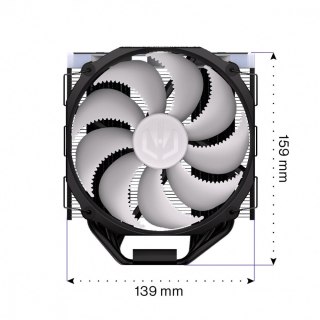 Chłodzenie procesora Fortis 5 Black ARGB ciche wydajne LED
