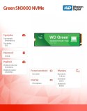 Dysk SSD Western Digital Green SN3000 500GB M.2 NVMe PCIe 4.0 szybki