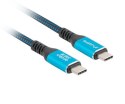 Kabel USB-C M/M USB4 1.5M 240W 60HZ czarno-niebieski wysoka wydajność