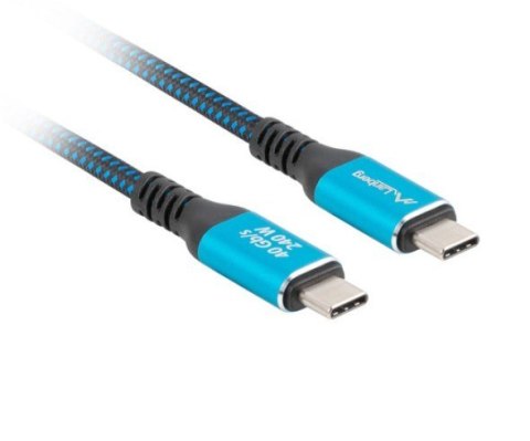 Kabel USB-C M/M USB4 1.5M 240W 60HZ czarno-niebieski wysoka wydajność