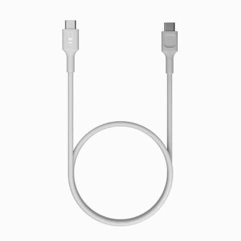 Kabel USB-C PowerFlex 100W 1.2m silikonowy biały szybkie ładowanie