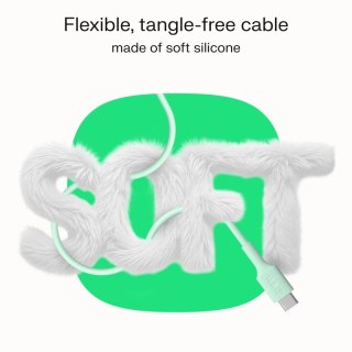 Kabel USB-C PowerFlex 100W 1.2m miękki silikonowy zielony