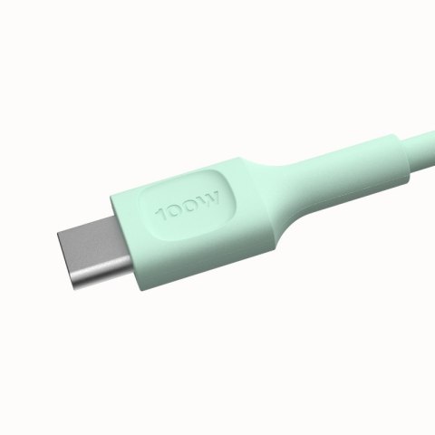 Kabel USB-C PowerFlex 100W 1.2m miękki silikonowy zielony