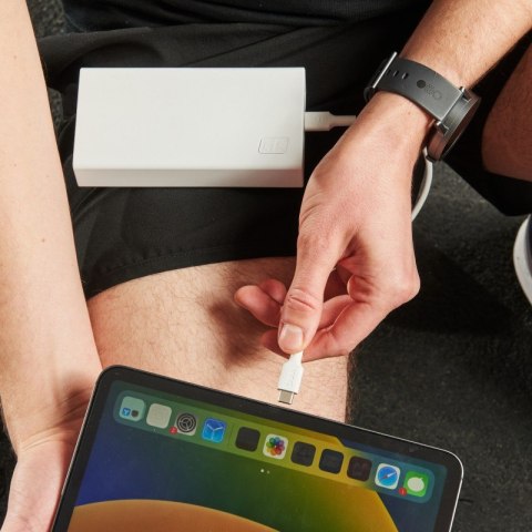 Kabel USB-C PowerStream 100W 1,2m biały nylonowy do smartfona i laptopa