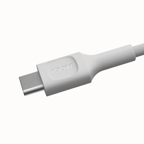Kabel USB-C PowerStream 100W 1,2m biały nylonowy do smartfona i laptopa