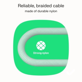 Kabel USB-C Green Cell PowerStream 100W czarny 1,2m nylonowy