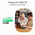 Kabel USB-C Green Cell PowerStream 100W czarny 1,2m nylonowy