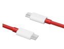 Kabel USB Typ C do Typ C 12A 1M czerwony szybkie ładowanie OnePlus