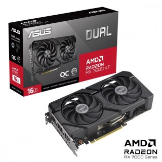 Karta graficzna Asus RX 7600XT DUAL OC 16GB GDDR6 wydajna do gier