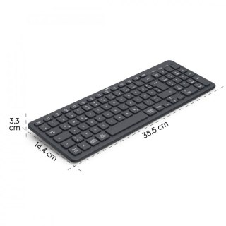 Klawiatura Hama WK-300 bezprzewodowa czarna cicha z multi-device