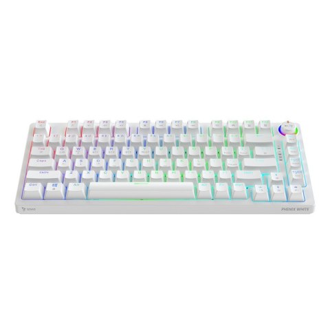 Klawiatura mechaniczna bezprzewodowa SAVIO PHENIX WHITE Gateron Red Pro ABS