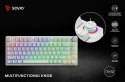 Klawiatura mechaniczna bezprzewodowa SAVIO PHENIX WHITE Gateron Red Pro ABS
