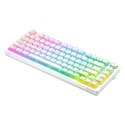 Klawiatura mechaniczna bezprzewodowa Savio PHENIX WHITE Gateron Red Pro lekkie podświetlenie