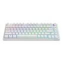 Klawiatura mechaniczna bezprzewodowa Savio PHENIX WHITE Gateron Yellow kompaktowa
