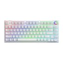 Klawiatura mechaniczna bezprzewodowa Savio PHENIX WHITE Gateron Yellow kompaktowa