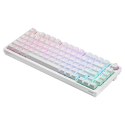Klawiatura mechaniczna bezprzewodowa Savio PHENIX WHITE Gateron Yellow kompaktowa