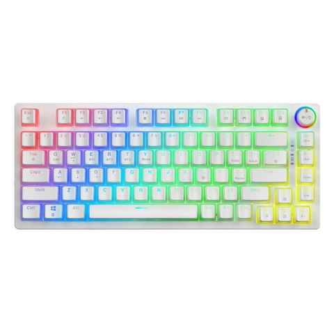 Klawiatura mechaniczna bezprzewodowa SAVIO PHENIX WHITE Gateron Yellow