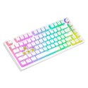 Klawiatura mechaniczna bezprzewodowa SAVIO PHENIX WHITE Gateron Yellow