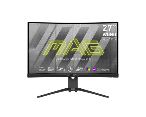 Monitor MSI MAG 275CQRXF 27 Curved QHD 240Hz LED czarny