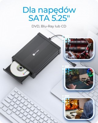 Obudowa IcyBox IB-525-U3 zewnętrzna SATA 5,25 czarna