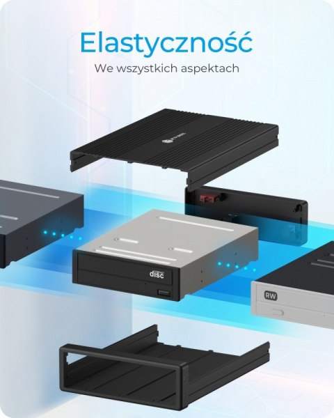 Obudowa IcyBox IB-525-U3 zewnętrzna SATA 5,25 czarna