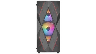 Obudowa AeroCool Volcan Czarna Mid Tower RGB gamerska z wentylatorami