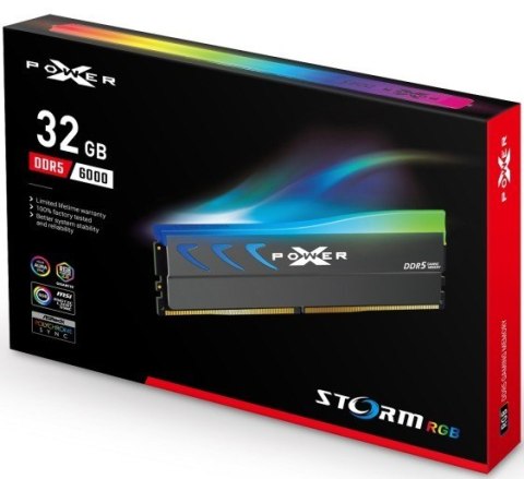 Pamięć DDR5 XPOWER Storm RGB 32GB 6000MHz CL38 szara z radiatorem